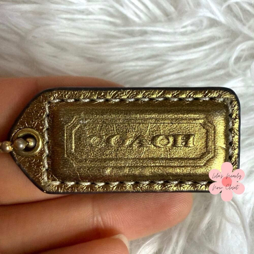 1.5" y2k COACH Fob Bag Charm Hang tag Hangtag